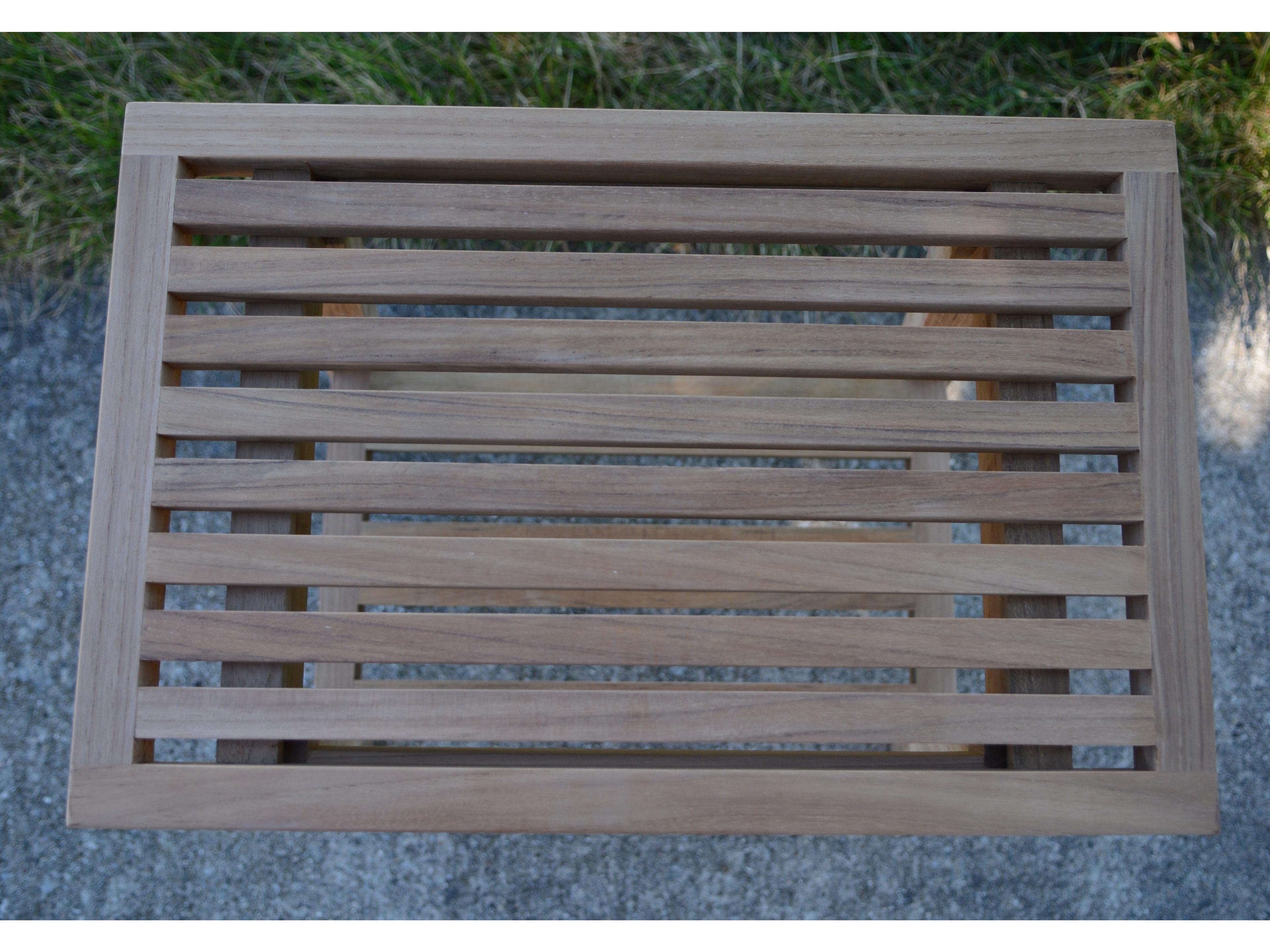 Three Birds Casual Teak Shower Stool