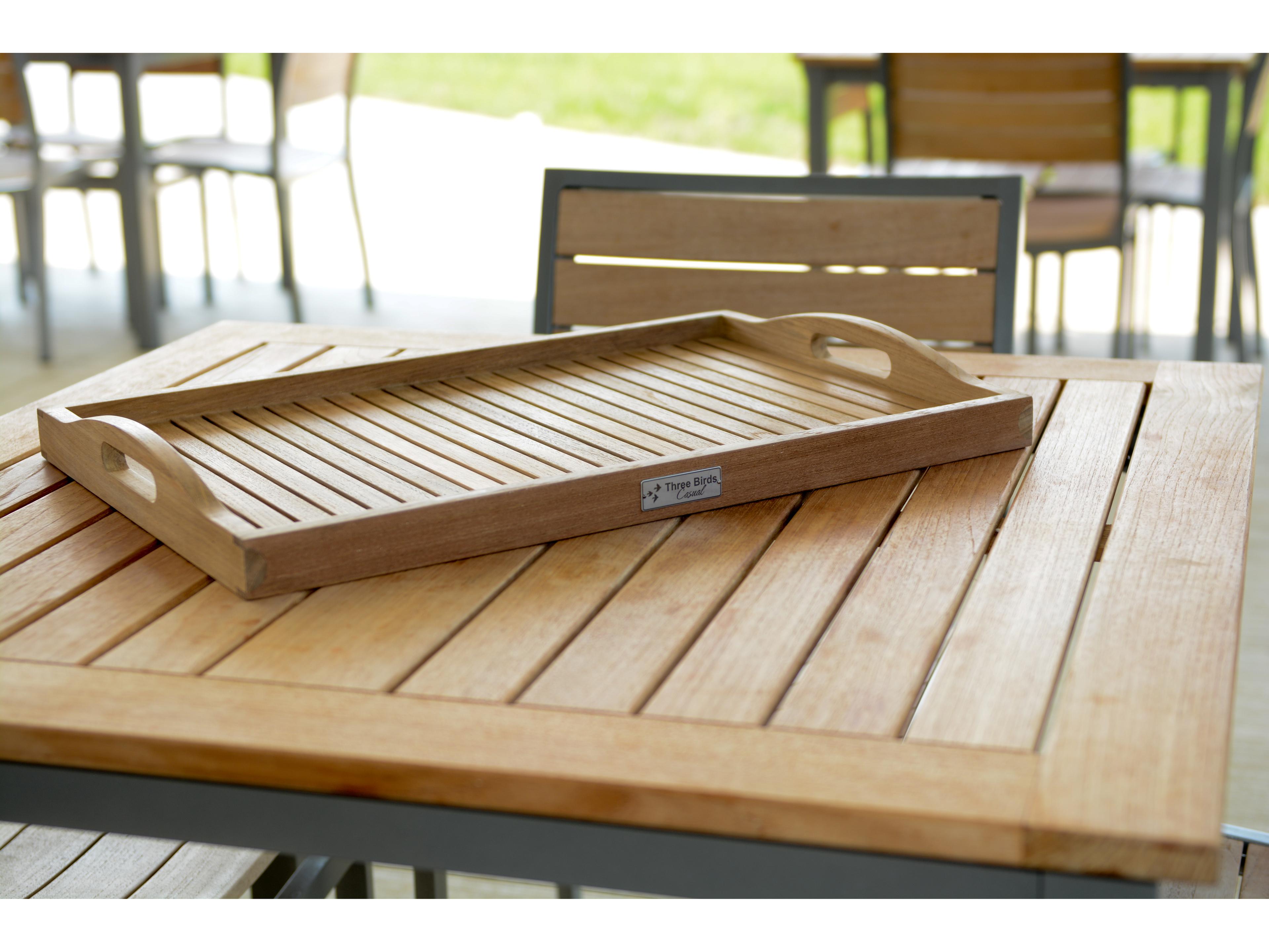 Three Birds Casual Teak Serving Tray