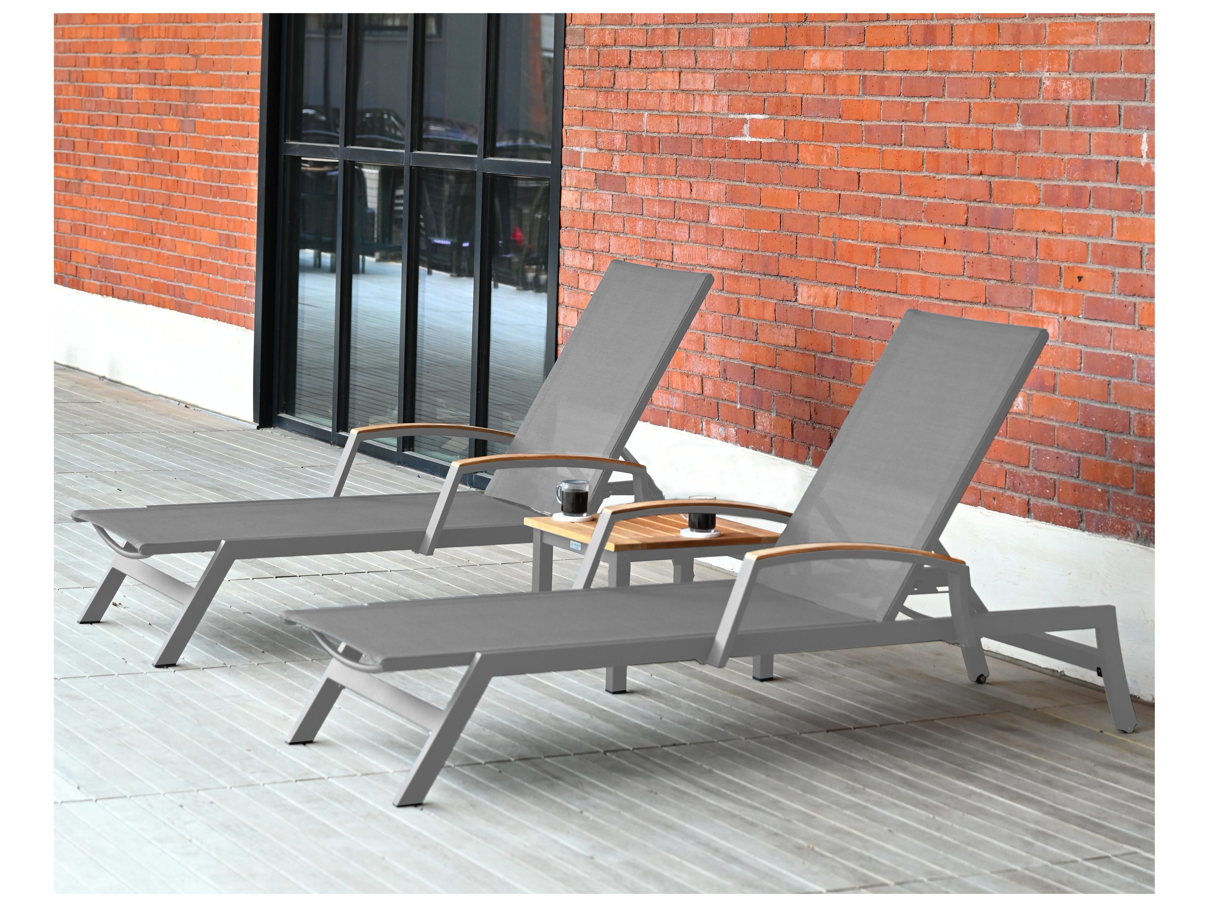 Three Birds Casual Tribeca Aluminum Sling Chaise Lounge