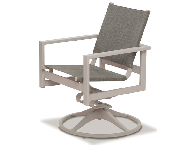 Telescope Casual Tribeca Sling Aluminum Swivel Rocker Outdoor Patio Dining Arm Chair