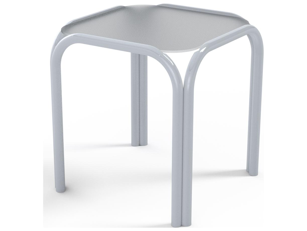 Telescope Casual Obscure Acrylic Top Square Outdoor End Table