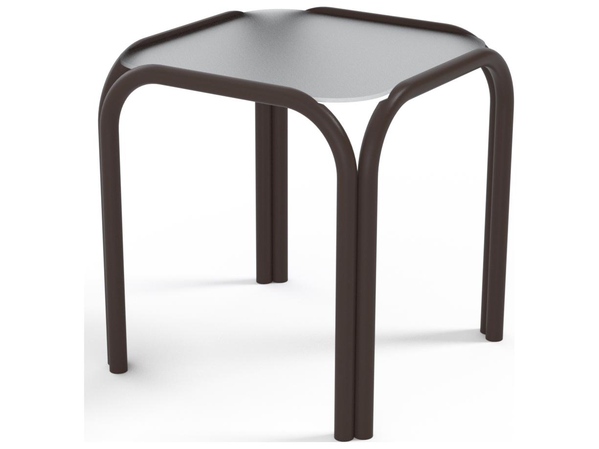 Telescope Casual Obscure Acrylic Top Square Outdoor End Table