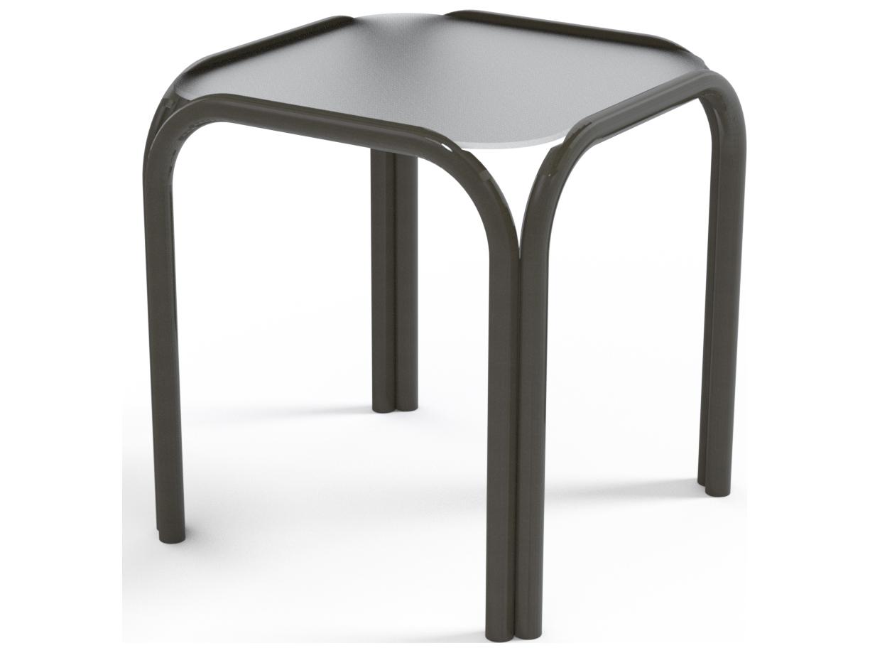 Telescope Casual Obscure Acrylic Top Square Outdoor End Table
