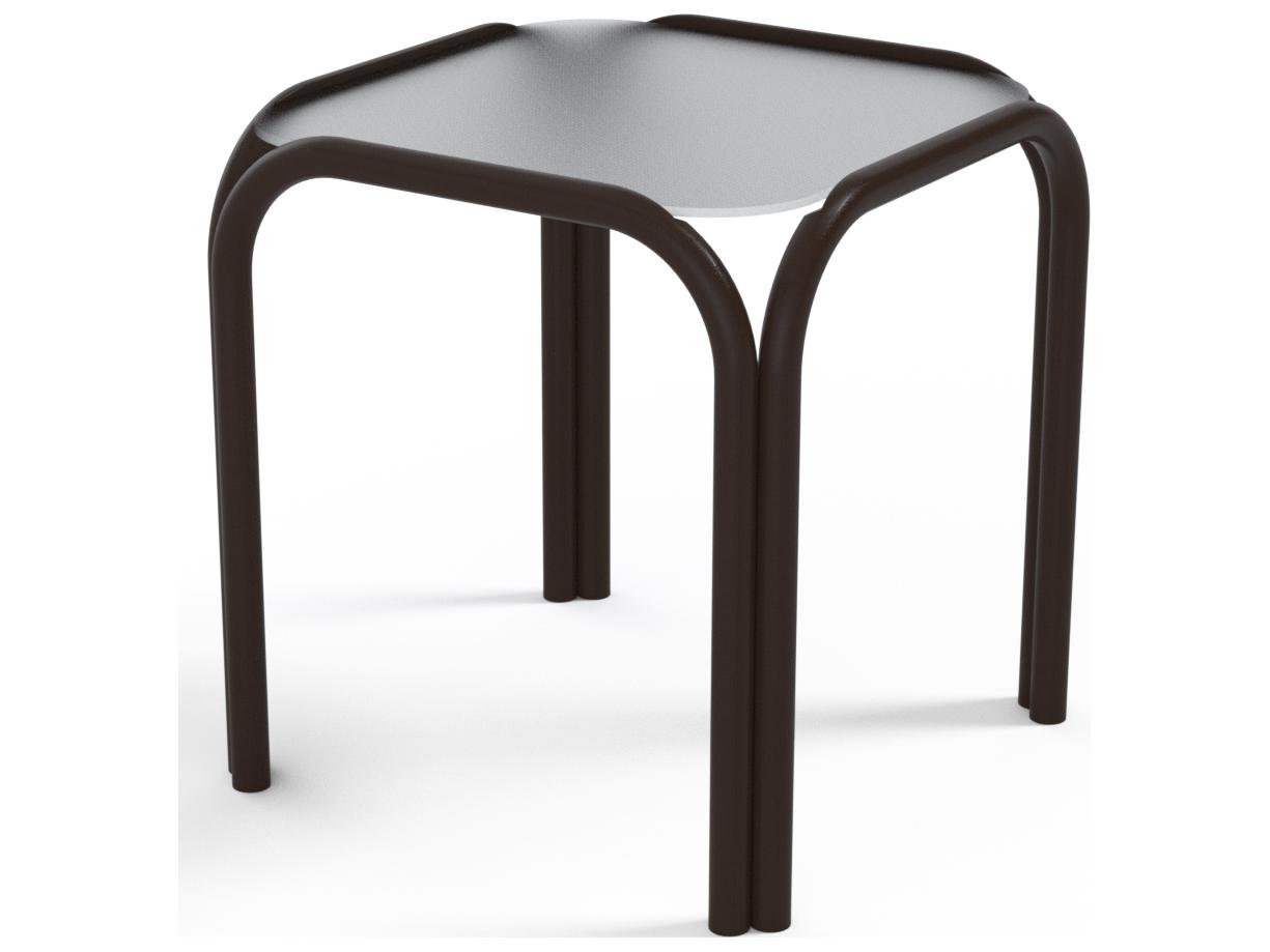 Telescope Casual Obscure Acrylic Top Square Outdoor End Table