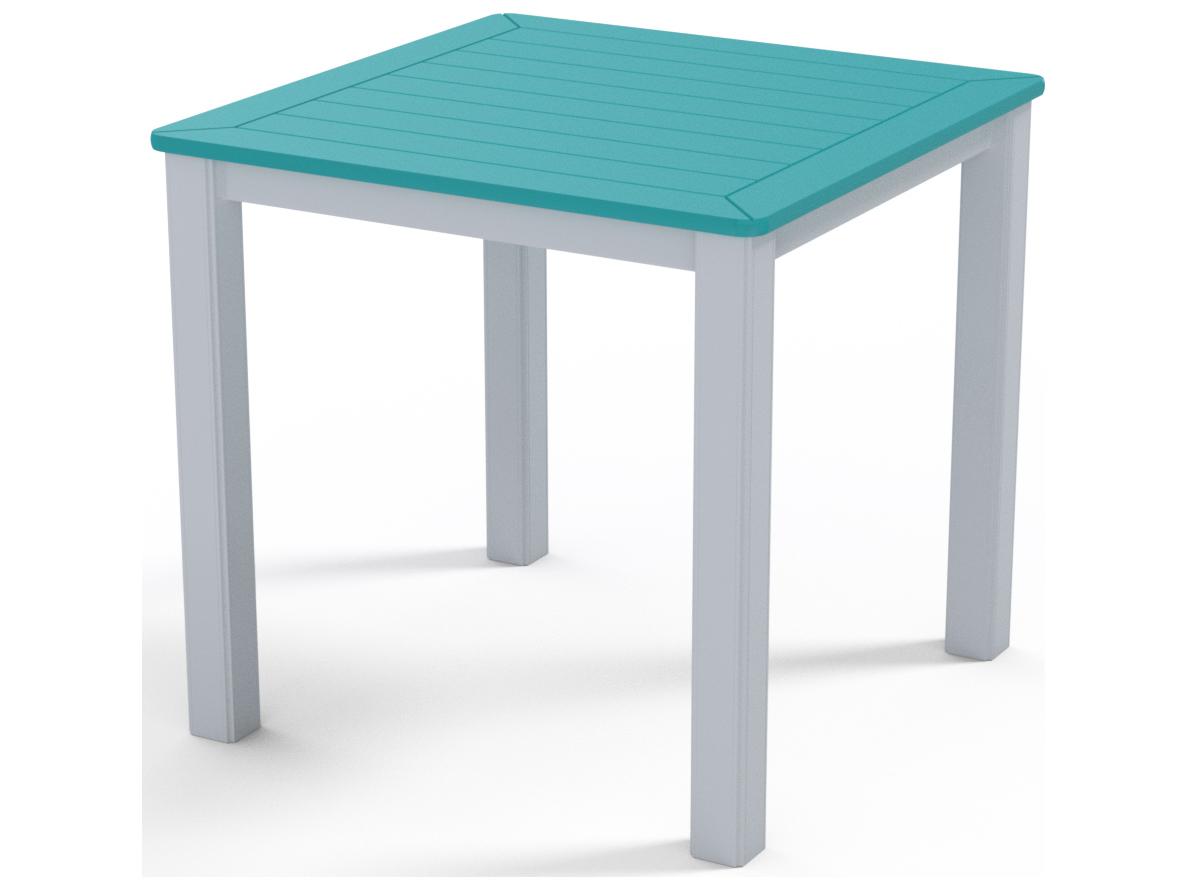Telescope Casual Marine Grade Polymer Square Outdoor Patio End Table
