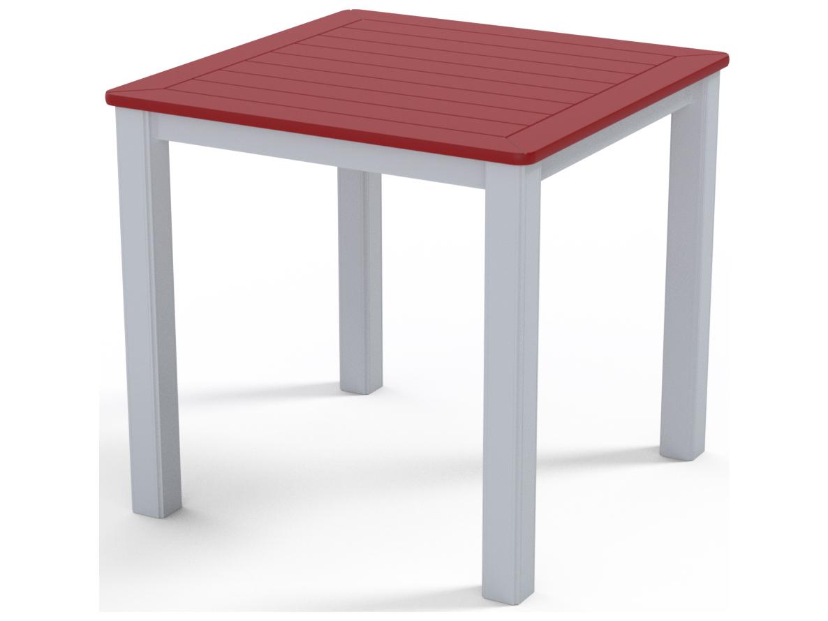 Telescope Casual Marine Grade Polymer Square Outdoor Patio End Table