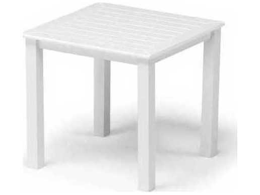 Telescope Casual Marine Grade Polymer Square Outdoor Patio End Table