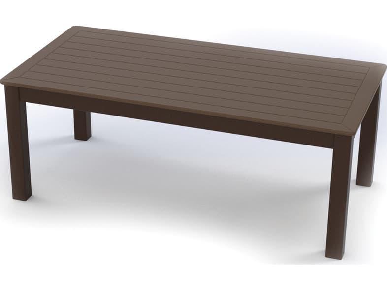 Telescope Casual Marine Grade Polymer Rectangular Outdoor Patio Coffee Table