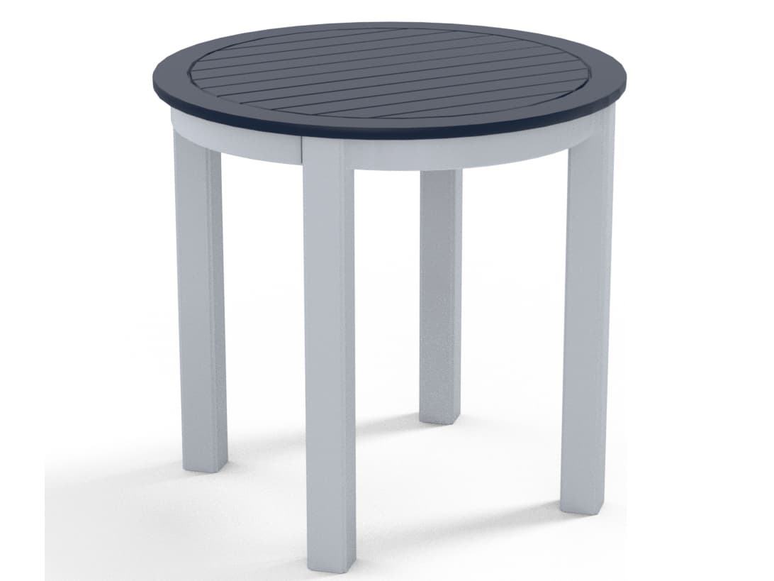Telescope Casual Marine Grade Polymer Round Outdoor Patio End Table