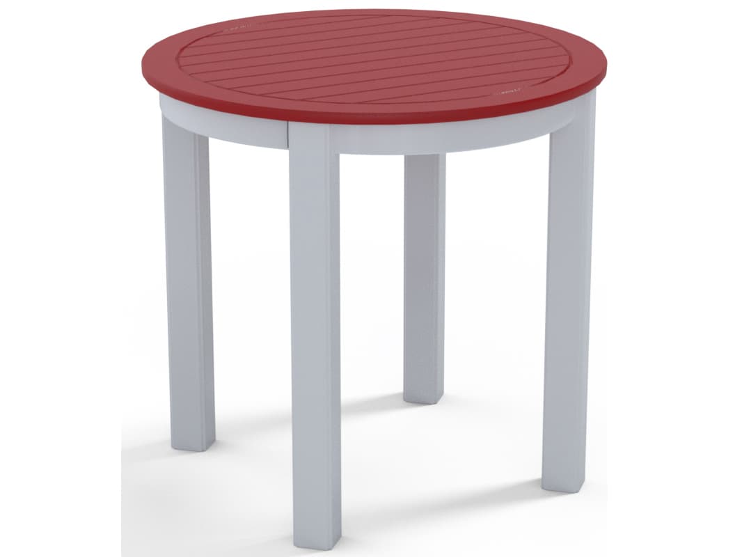 Telescope Casual Marine Grade Polymer Round Outdoor Patio End Table