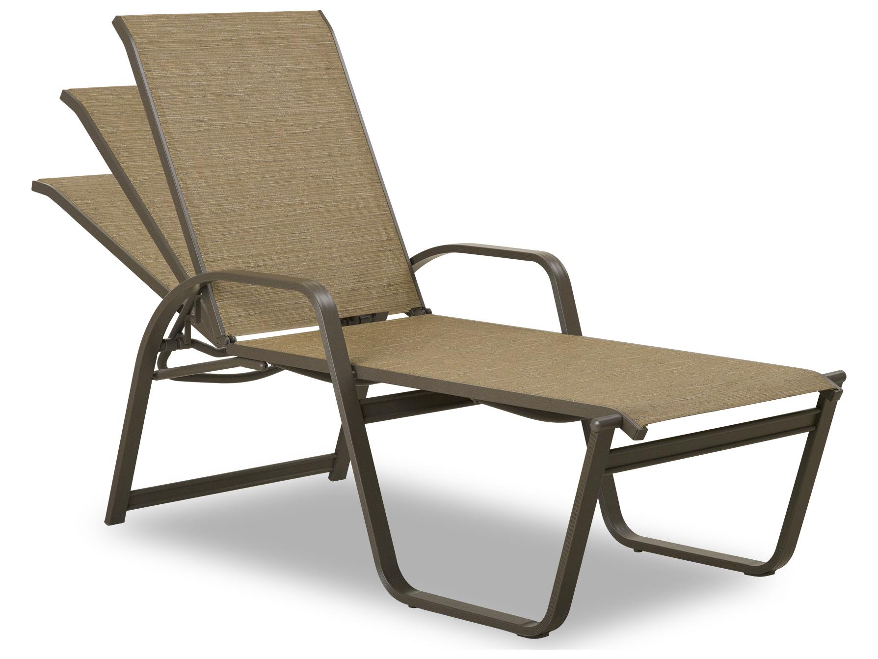 Telescope Casual Aruba Ii Sling Aluminum High Bed Lay-flat Stackable Outdoor Chaise Lounge