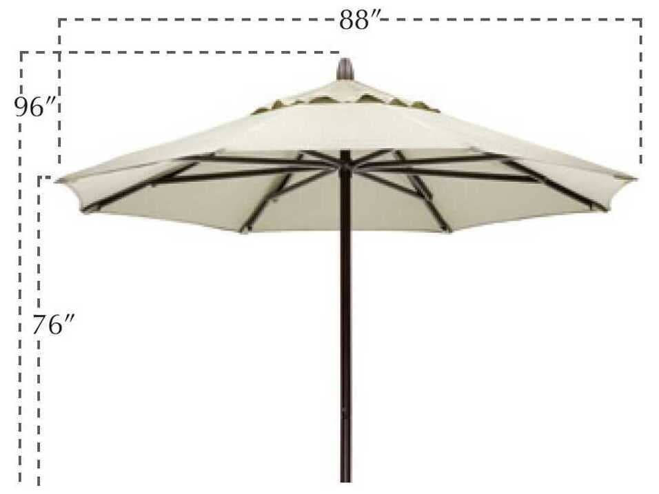 Telescope Casual Commercial Market Aluminum 7.5 Foot Octagonal Patio Umbrella