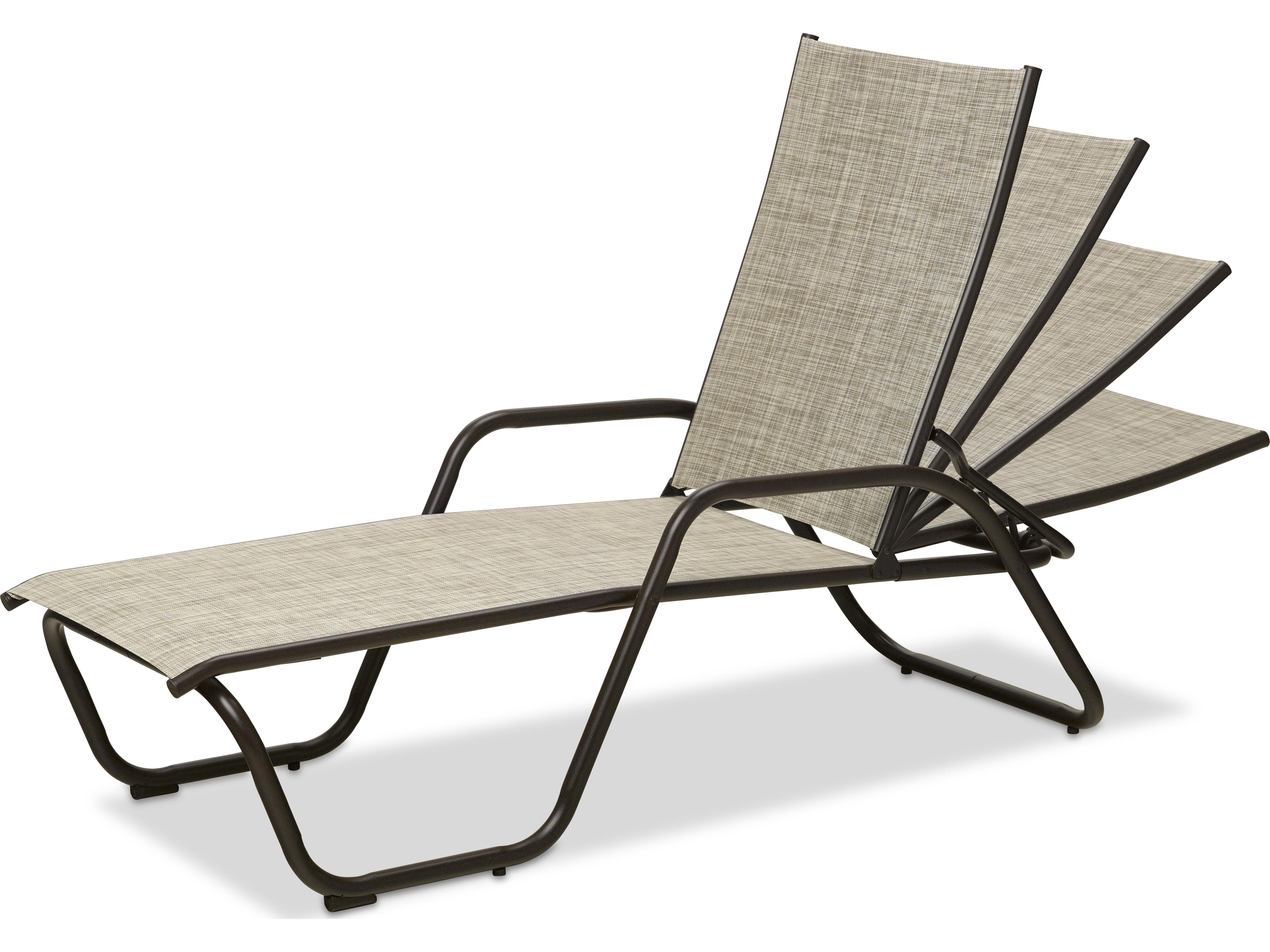 Telescope Casual Gardenella Sling Aluminum Four Position Stackable Outdoor Chaise Lounge