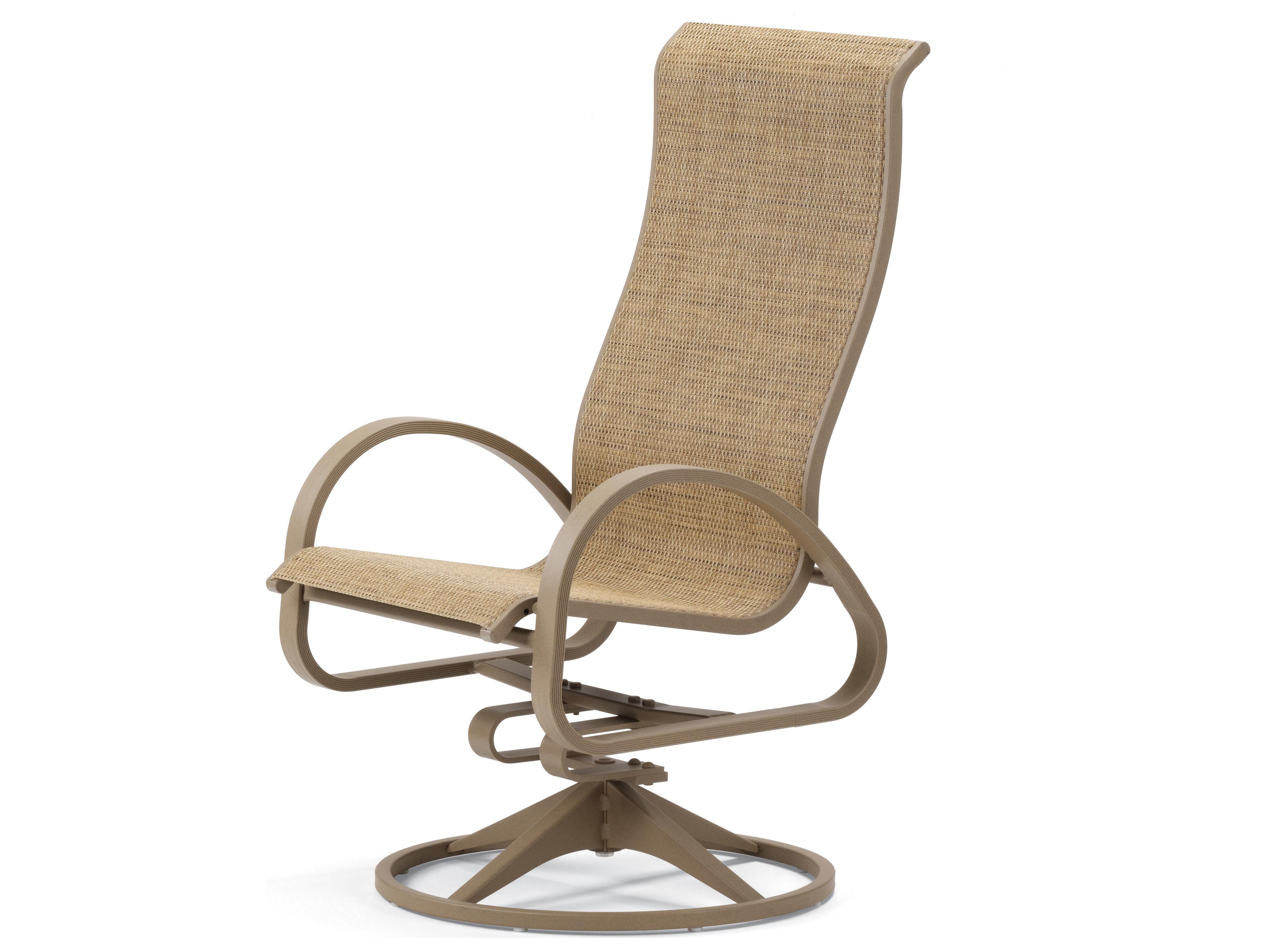 Telescope Casual Aruba II Sling Aluminum Supreme Swivel Rocker Outdoor Patio Dining Arm Chair