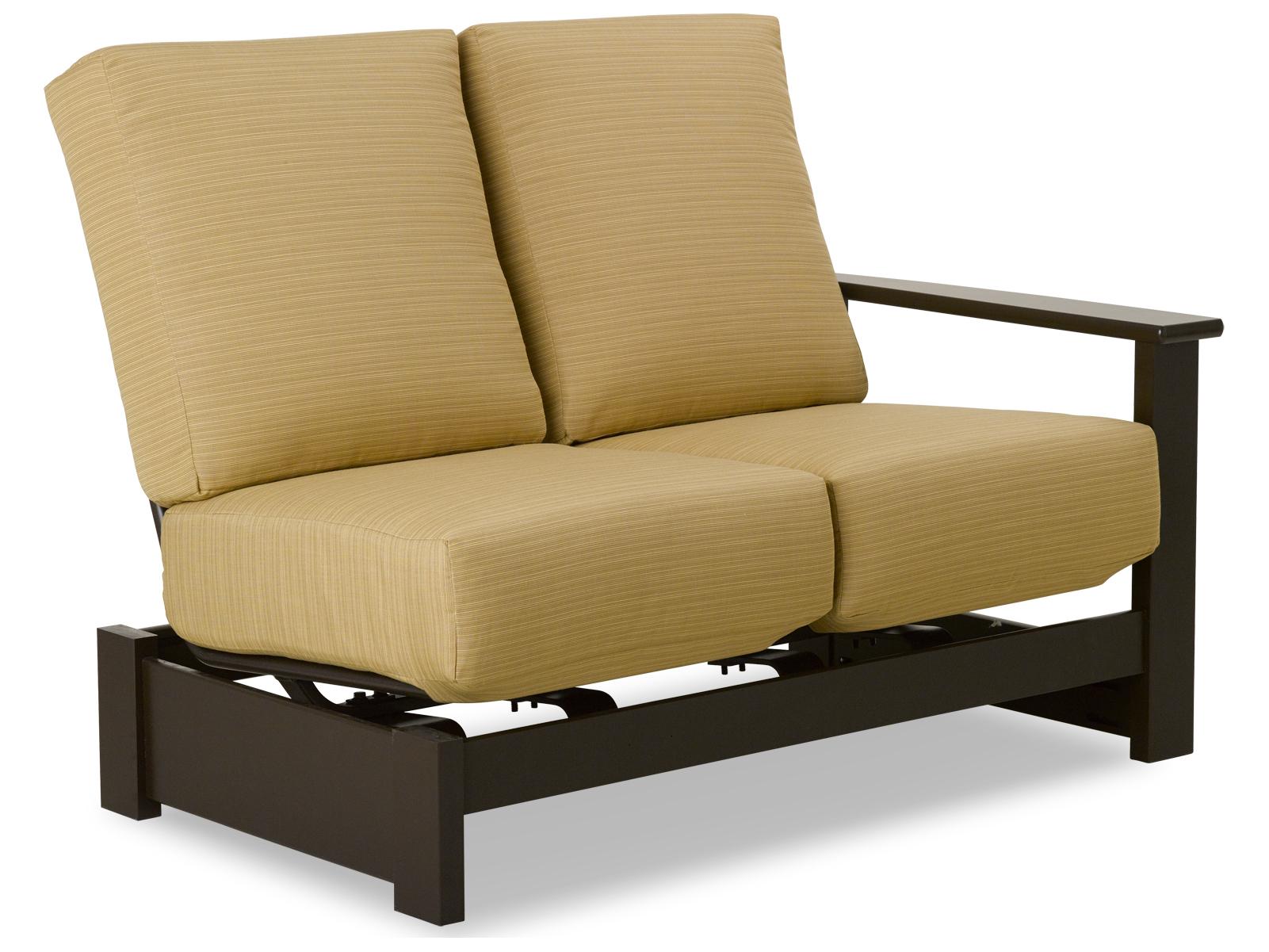 Telescope Casual Leeward Marine Grade Polymer Deep Seat Glider Left Arm Patio Loveseat