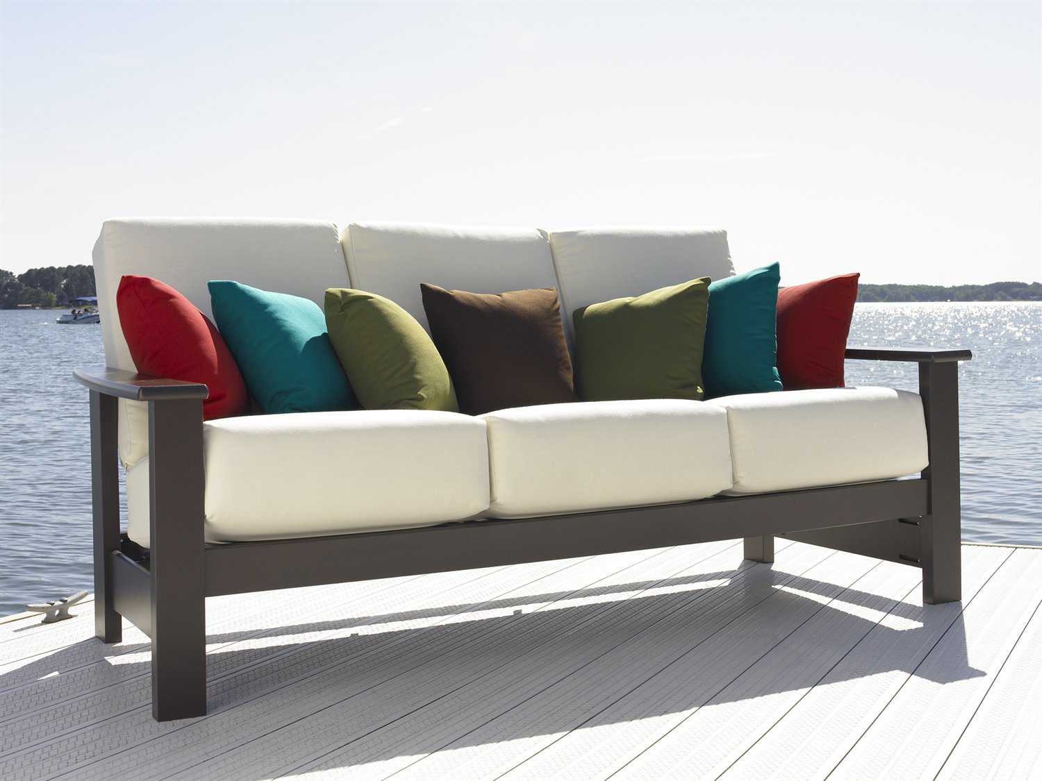 Telescope Casual Leeward Marine Grade Polymer Deep Seat Patio Sofa