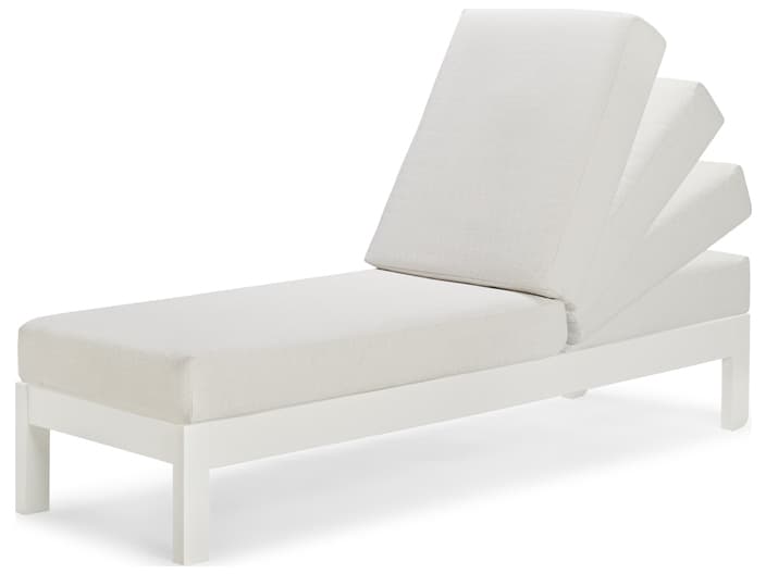 Telescope Casual Leeward Marine Grade Polymer Three Position Lay Flat Armless Patio Chaise Lounge