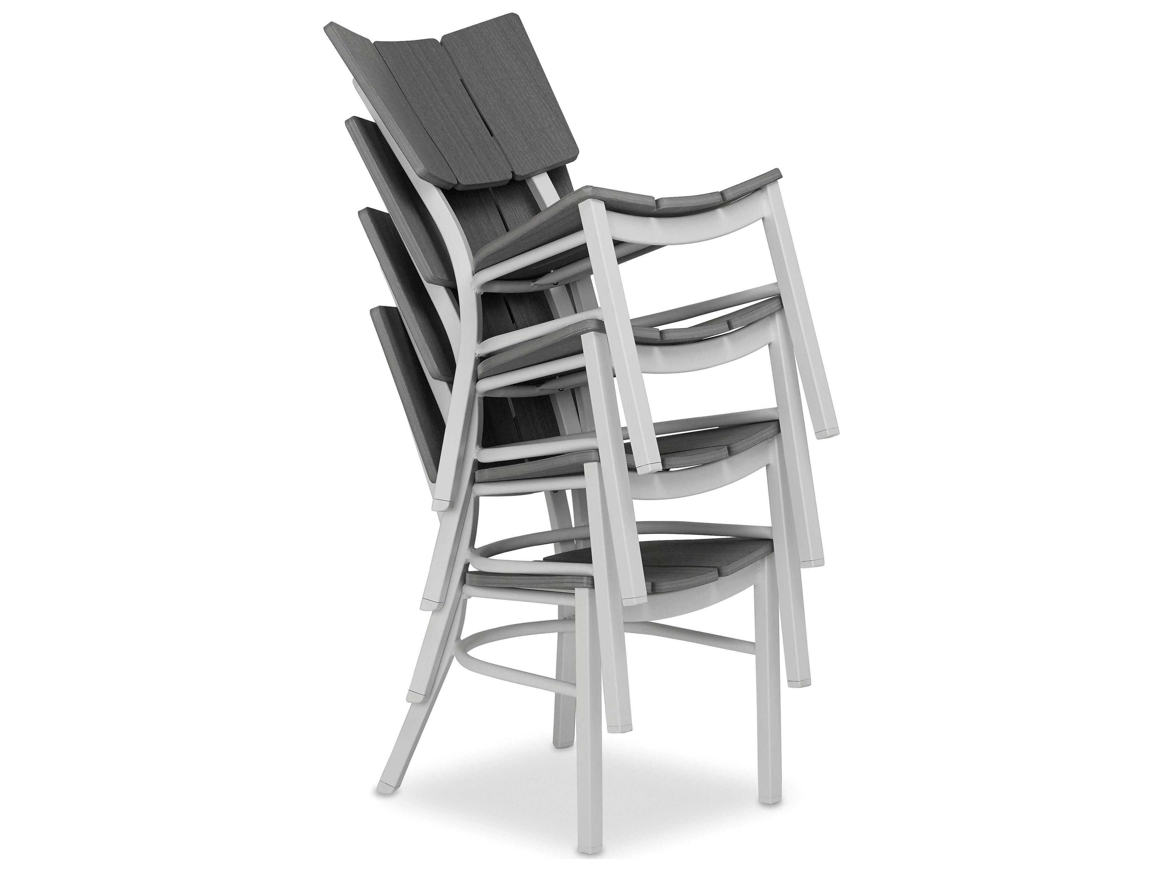 Telescope Casual Avant Marine Grade Polymer Aluminum Stackable Outdoor Dining Side Chair
