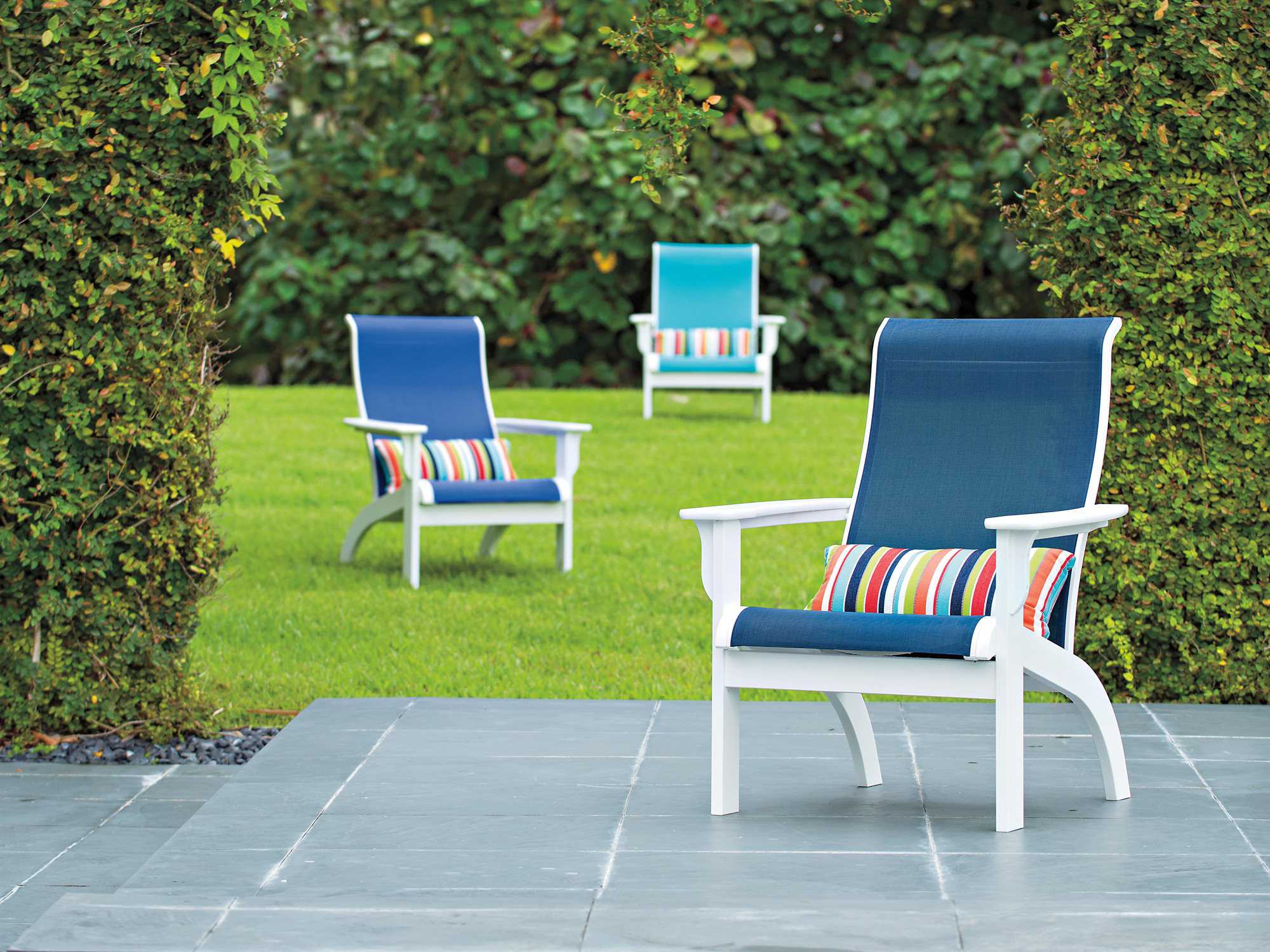 Telescope Casual Adirondack Marine Grade Polymer Sling Outdoor Lounge Set