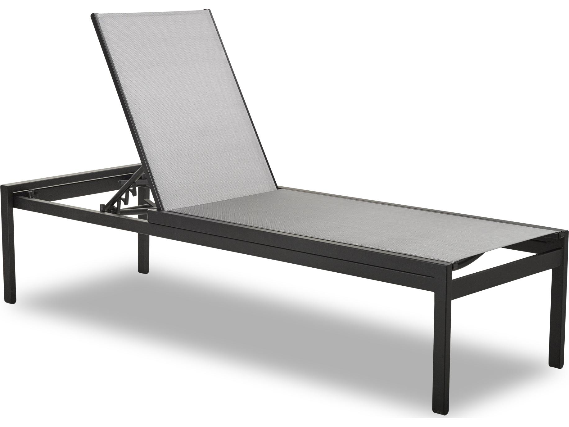 Telescope Casual Kendall Sling Aluminum Stacking High Bed Patio Chaise Lounge
