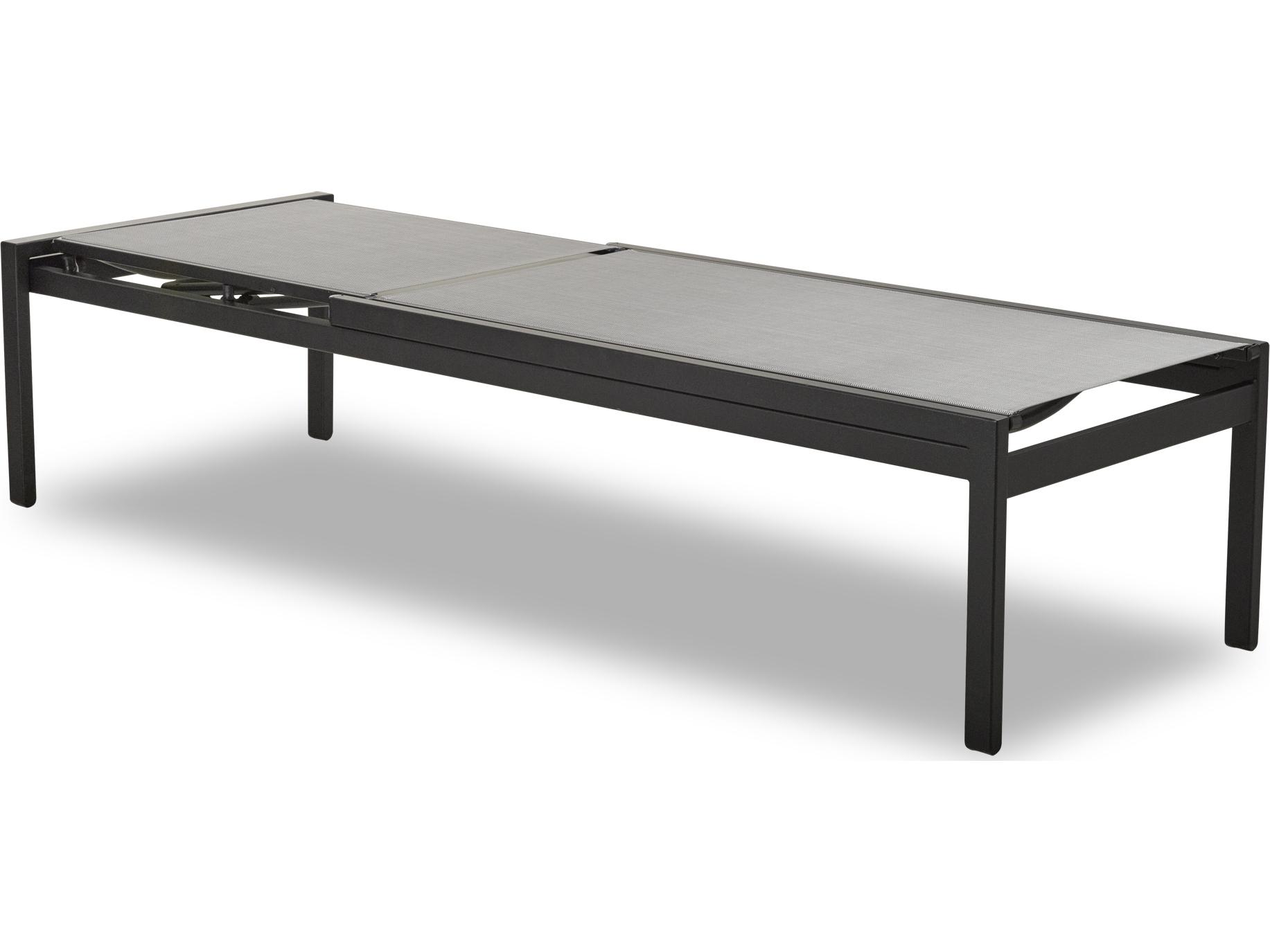 Telescope Casual Kendall Sling Aluminum Stacking High Bed Patio Chaise Lounge