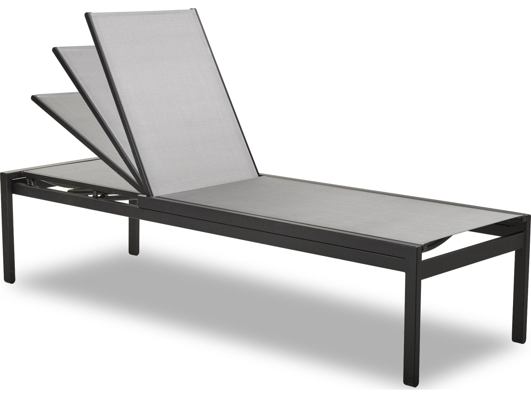 Telescope Casual Kendall Sling Aluminum Stacking High Bed Patio Chaise Lounge