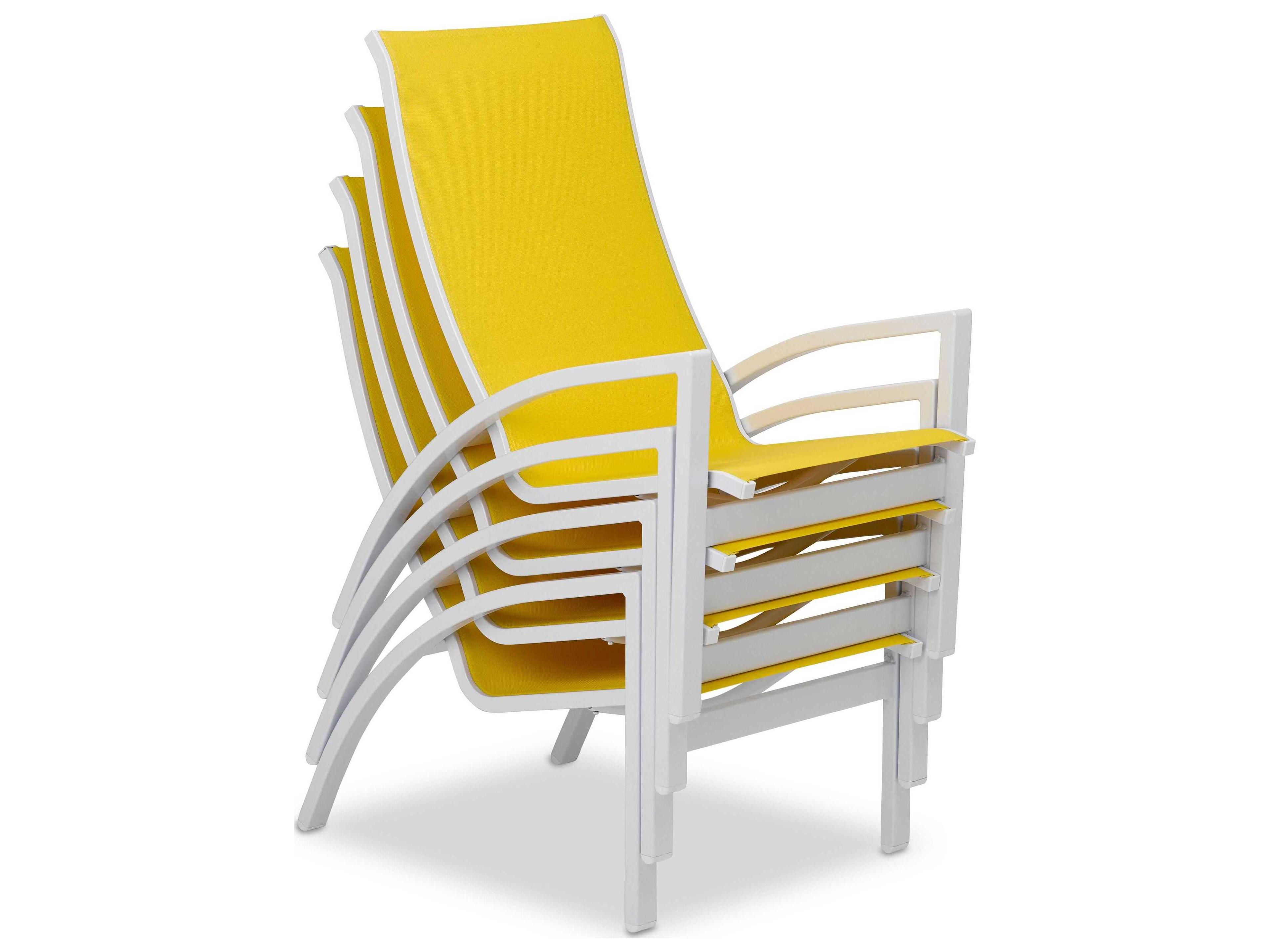 Telescope Casual Kendall Sling Aluminum Stackable Outdoor Lounge Chair