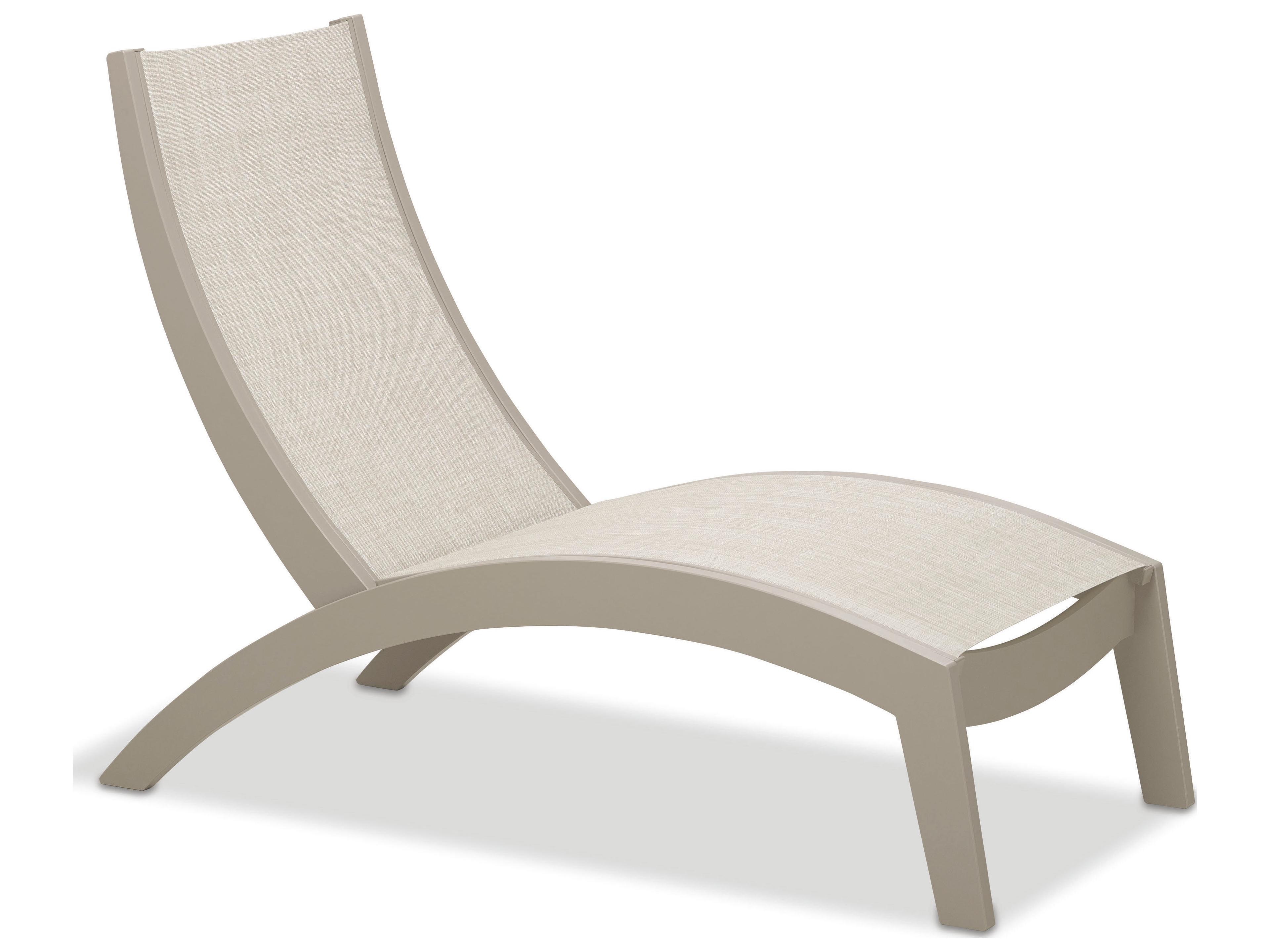 Telescope Casual Dune Marine Grade Polymer Sling Stacking Hydro Outdoor Patio Chaise Lounge
