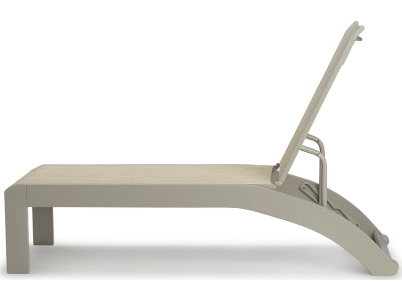 Telescope Casual Dune Mgp Sling Recycled Plastic Stacking Armless Outdoor Patio Chaise with Wheels