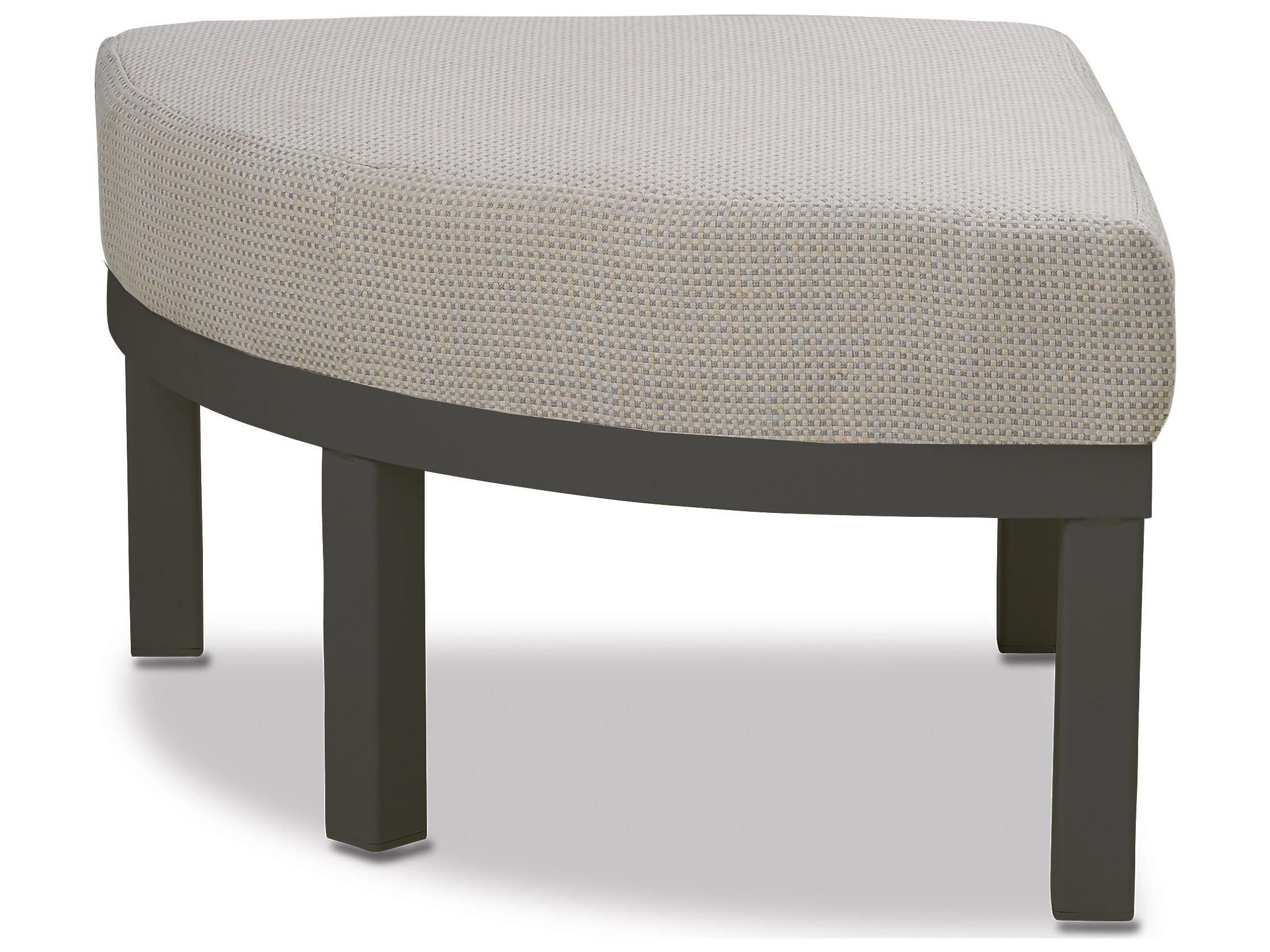 Telescope Casual Ashbee Sectional Cushion Cast Aluminum Backless Curved Corner Outdoor Patio Lounge Chair