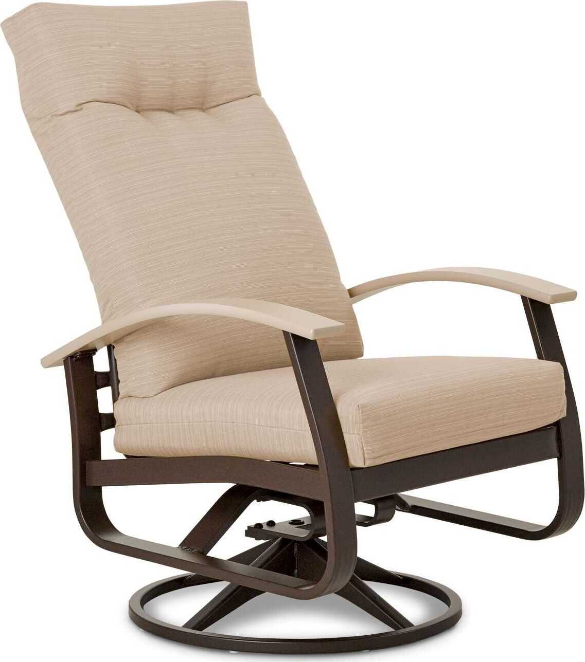 Telescope Casual Belle Isle Cushion Aluminum Supreme Swivel Rocker Patio Dining Arm Chair with MGP Arms