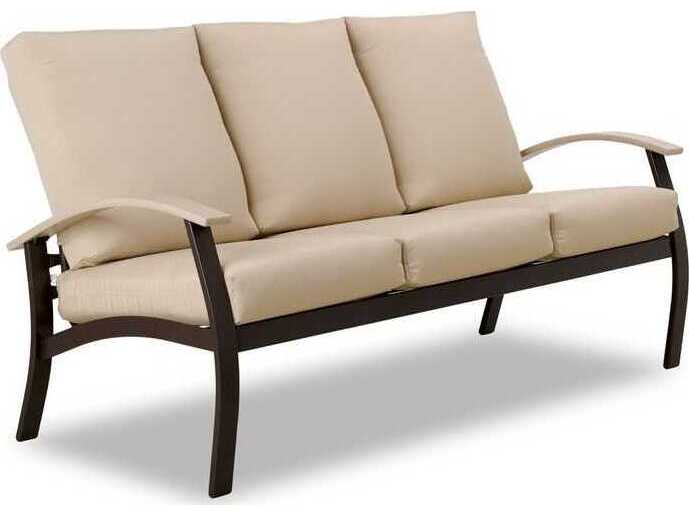 Telescope Casual Belle Isle Cushion Aluminum Outdoor Sofa With MGP Arms