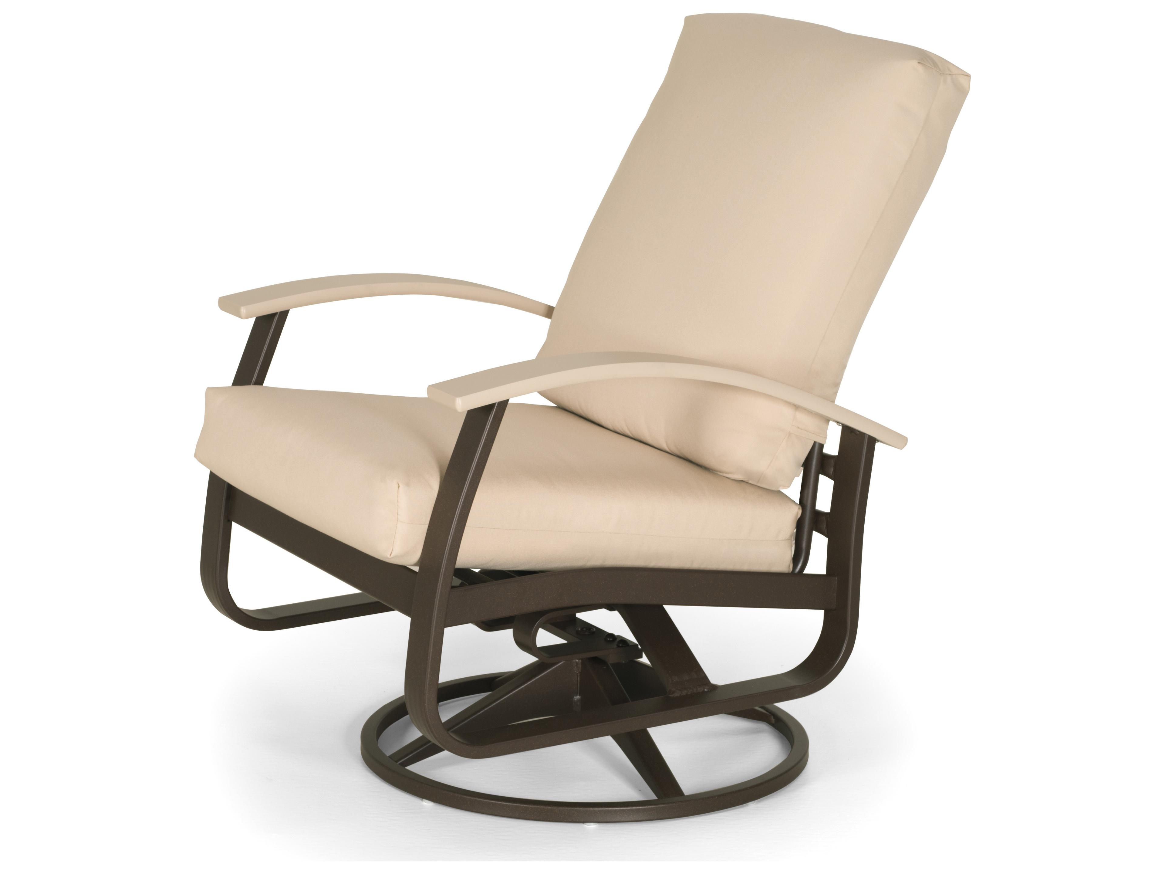 Telescope Casual Belle Isle Cushion Aluminum Swivel Rocker Outdoor Dining Arm Chair with Polymer Accents