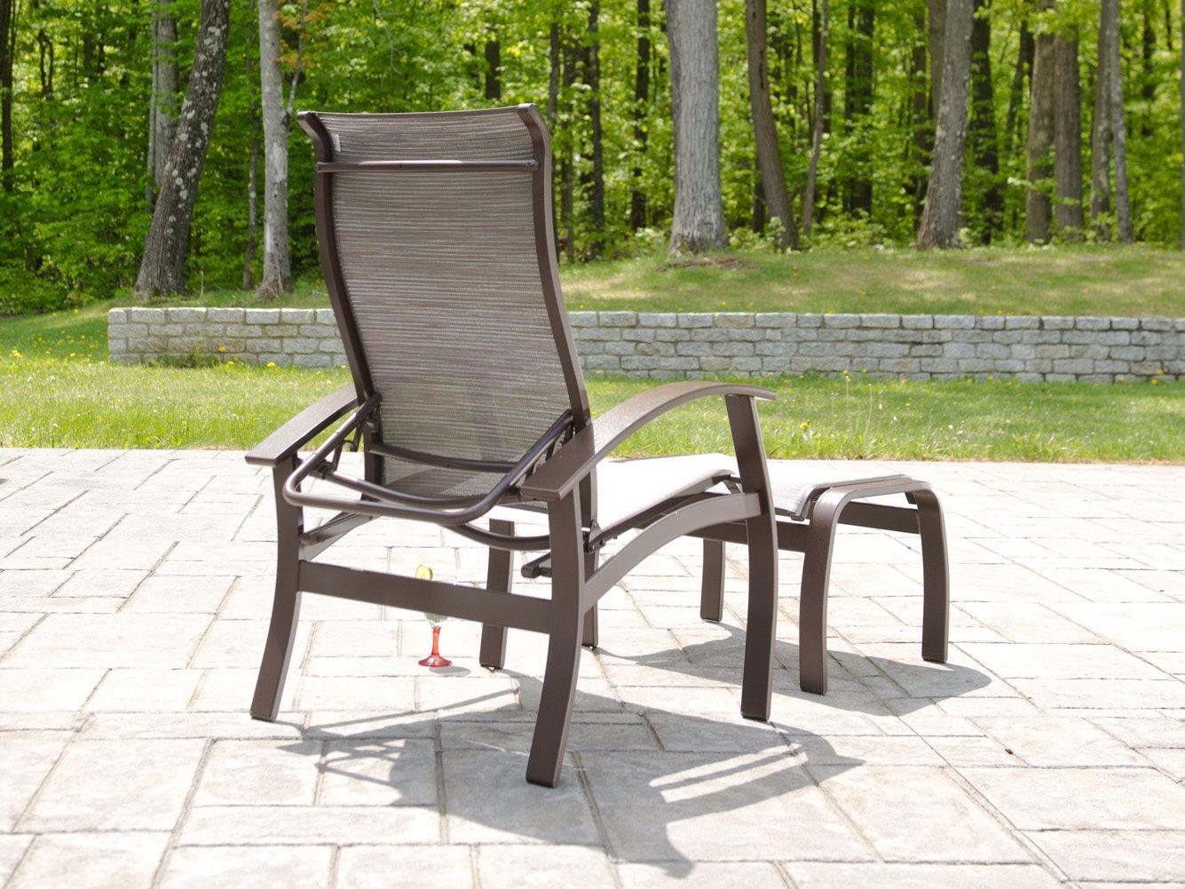 Telescope Casual Belle Isle Sling Aluminum Patio Lounge Set