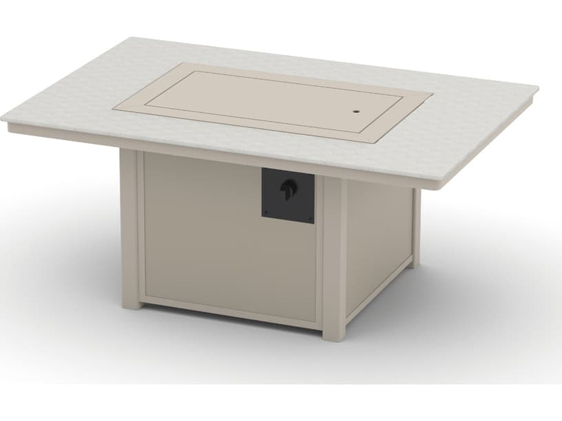 Telescope Casual Fire Origins Aluminum MGP Rectangular Patio Fire Pit Table