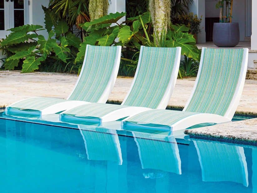 Telescope Casual Dune Marine Grade Polymer Sling Outdoor Patio Lounge Set