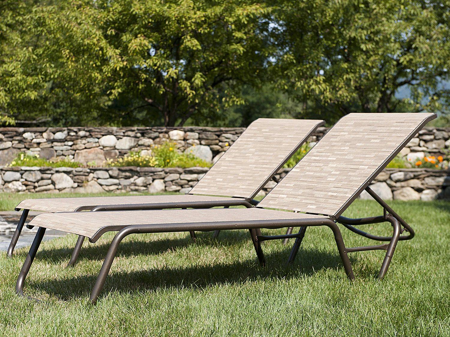 Telescope Casual Gardenella Sling Aluminum Patio Lounge Set