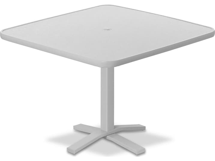 Telescope Casual Value Hammered MGP Square Balcony Table with Umbrella Hole