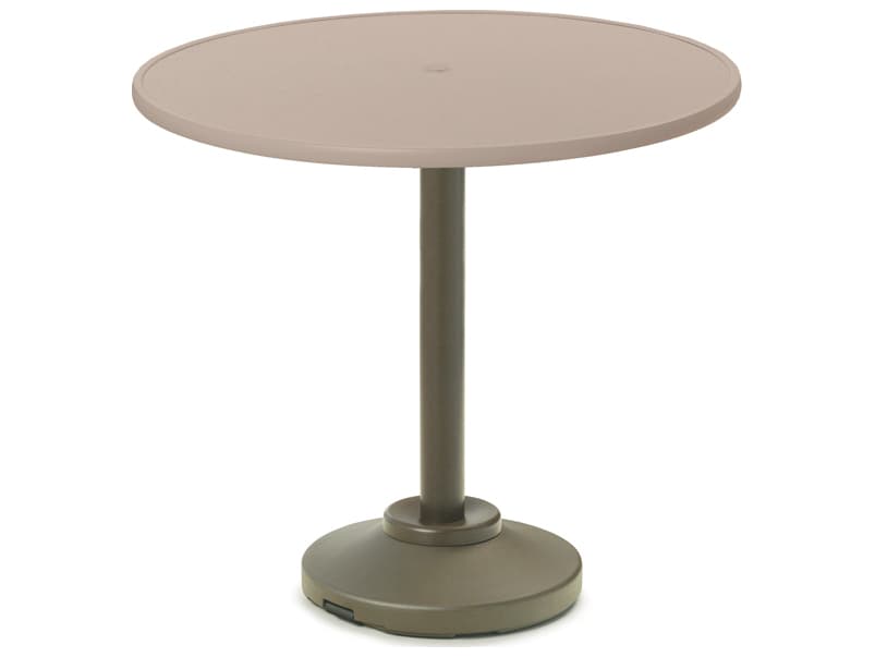 Telescope Casual Value Hammered MGP Round Patio Bar Table with Umbrella Hole