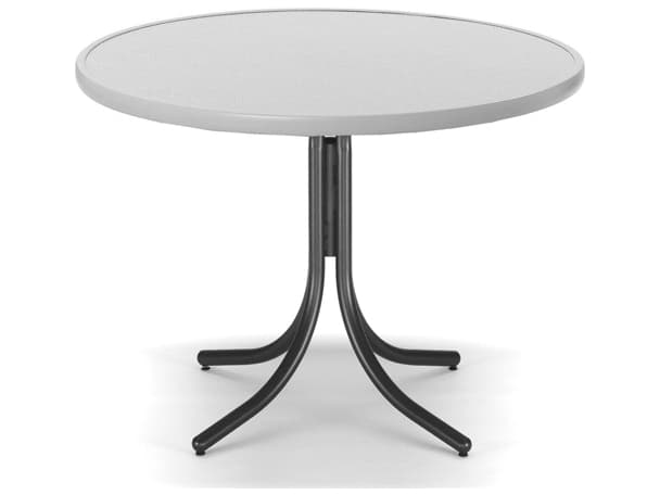 Telescope Casual Value Hammered MGP Round Patio Counter Table with Umbrella Hole