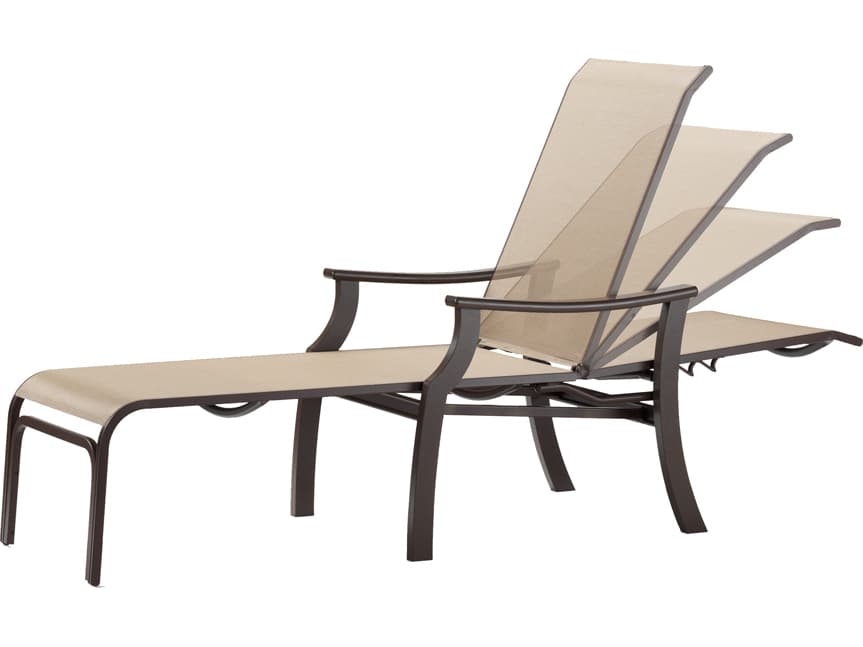 Telescope Casual St. Catherine Marine Grade Polymer Sling Lay-Flat Patio Chaise Lounge