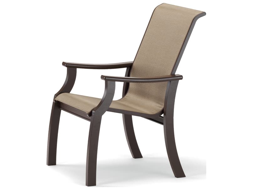 Telescope Casual St. Catherine Marine Grade Polymer Sling Outdoor Patio Dining Arm Chair