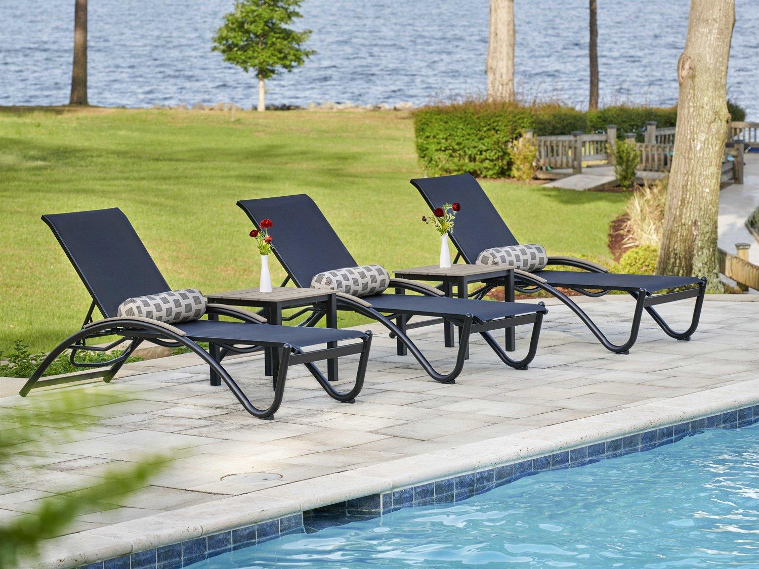 Telescope Casual Helios Sling Aluminum Patio Lounge Set