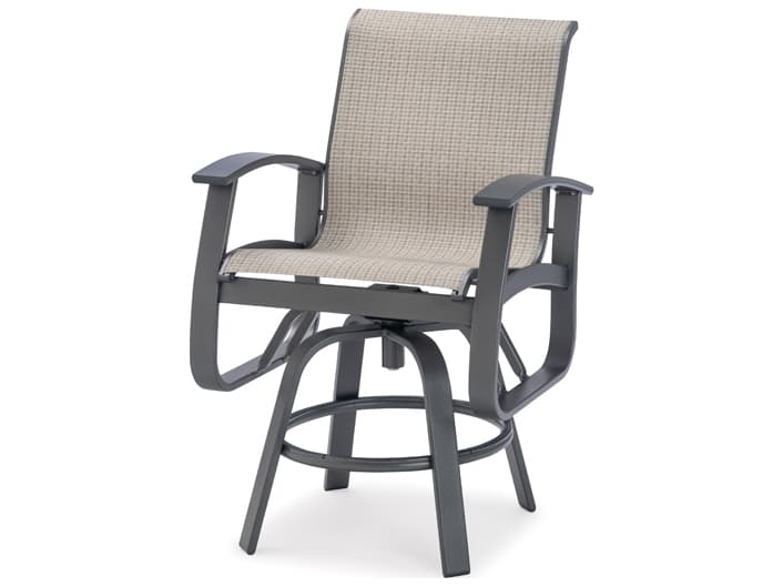 Telescope Casual Belle Isle Sling Aluminum Swivel Patio Counter Stool