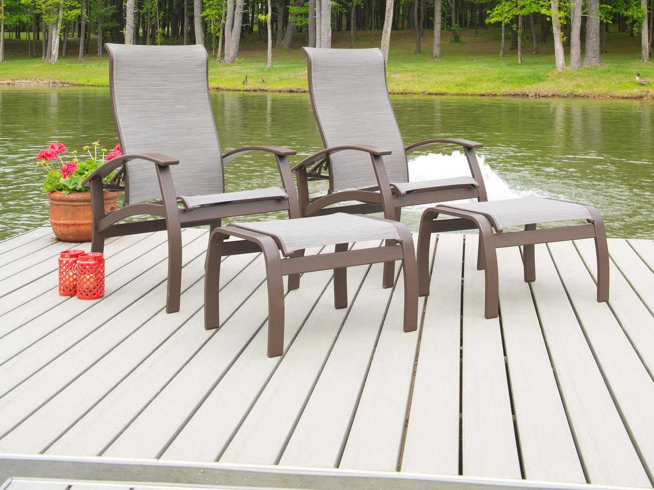 Telescope Casual Belle Isle Aluminum Outdoor Lounge Set