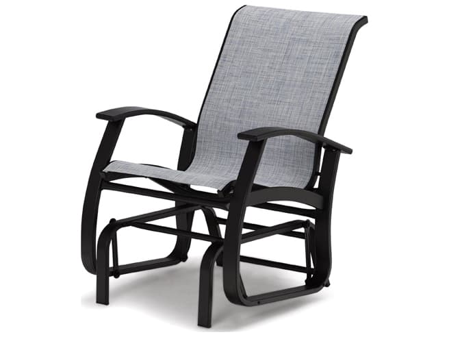 Telescope Casual Belle Isle Sling Aluminum Glider Lounge Chair with Polymer Accents