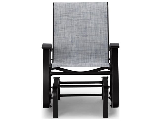 Telescope Casual Belle Isle Sling Aluminum Glider Lounge Chair with Polymer Accents