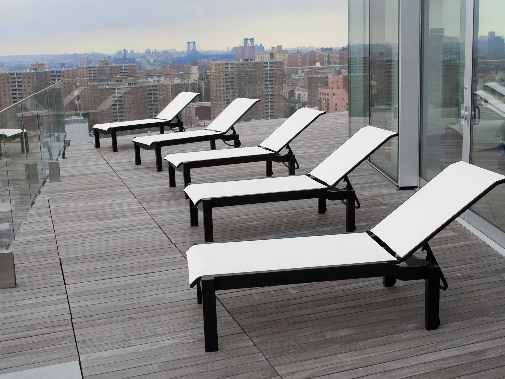 Telescope Casual Leeward Marine Grade Polymer Sling Patio Lounge Set