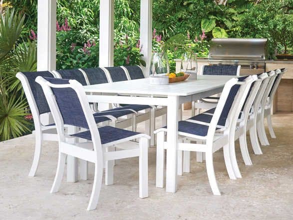 Telescope Casual Leeward Marine Grade Polymer Sling Patio Dining Set