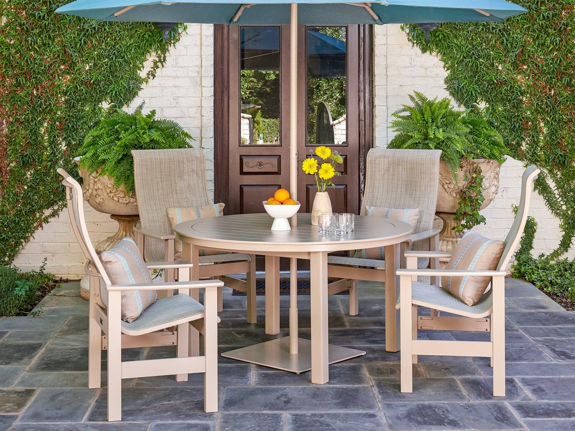Telescope Casual Leeward Marine Grade Polymer Sling Outdoor Dining Set